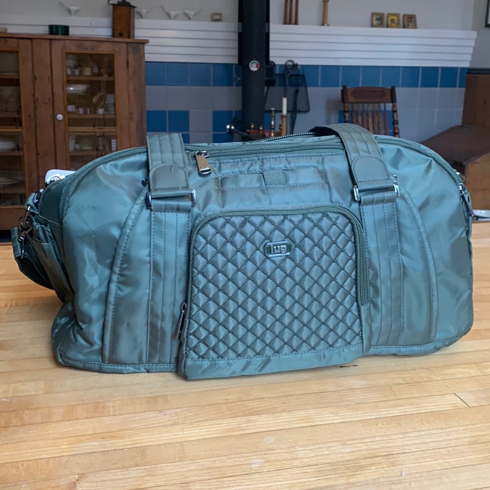 Olive Green Lug Propeller Duffel Travel Bag